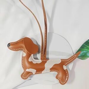 New Chocolate Dappled Dachshund Shaped Bag Charm